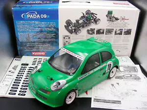 Vintage Kyosho SPADA 09L Nissan March Cup Car w 2-Speed & Tuned Pipe NEW BUILT ! - Picture 1 of 21