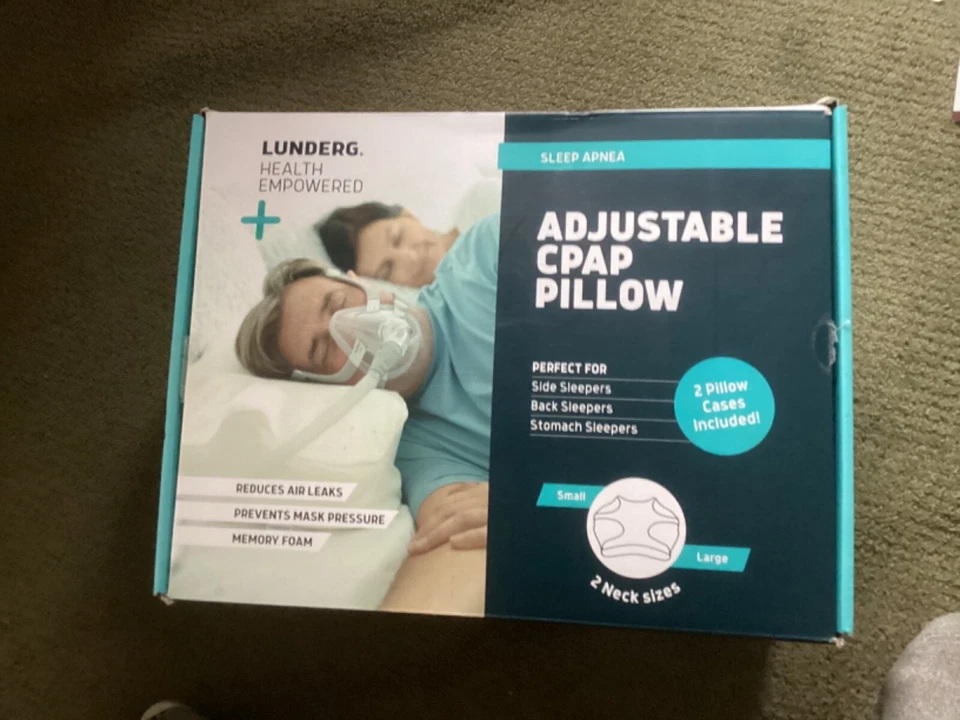 Lunderg Adjustable Memory Foam CPAP Pillow for Side Sleepers