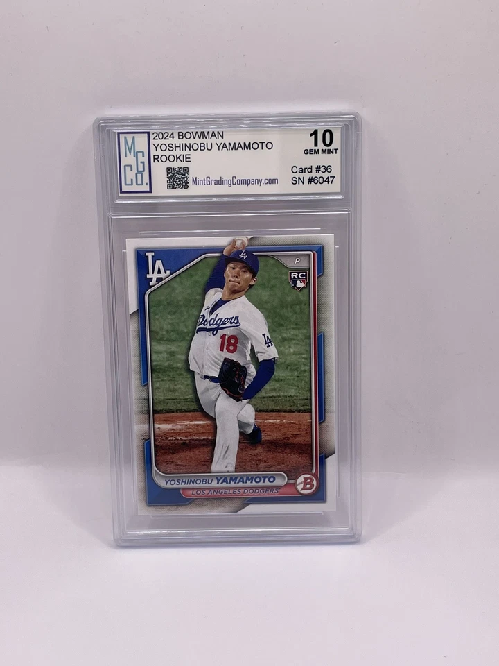 2024 Bowman Yoshinobu Yamamoto Rookie Graded MGCo. Gem Mint 10! - Image 1 of 1