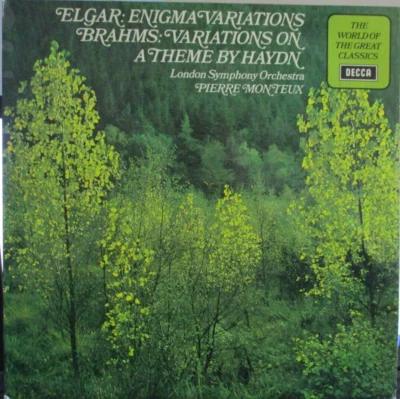 Elgar : Enigma Variations / Brahms A Theme By Haydn 12” Vinyl LP Album Record - Image 1 of 2