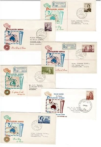Stamps 1963-64 Australia set 6 navigators on set Royal specific cachet FDCs - Bild 1 von 2