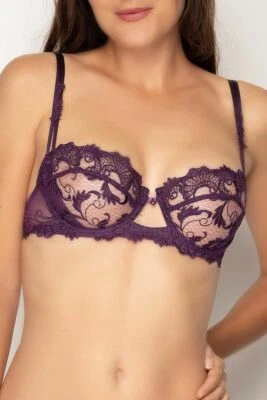 LISE CHARMEL Dressing Floral Balconette Underwire Purple Bra L71241 Size 36B - Image 1 of 3