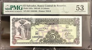 5 Cólones De El Salvador 1962 - Picture 1 of 2
