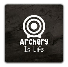 Archery is Life 2 Pack Coasters - 9cm x 9cm