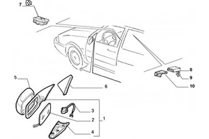 82486265 - Specchio retovisore esterno FIAT Croma - anno: dal 1992 - Foto 1 di 1