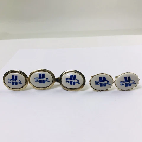 Vintage 1960's Detroit Lions Cufflinks And Tie Tack Lot (5 Pieces) Cover