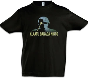 Klaatu Barada Nikto Kids Boys T-Shirt The Day The Earth Alien Quote Stood Still - Picture 1 of 1
