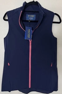 Polo Golf Ralph Lauren Women Vest Water Repellent Full Zip Navy - Size Medium - Picture 1 of 8