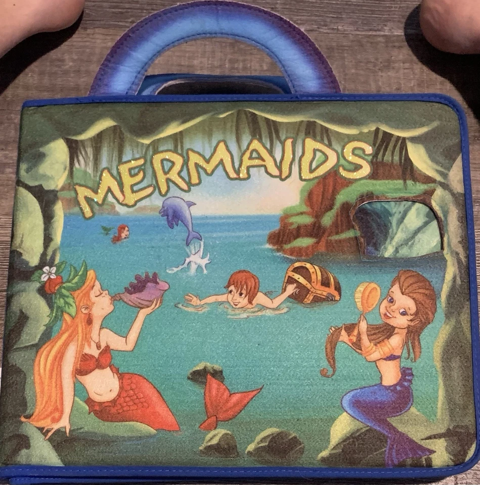 RARE! 1st Cloth Book Edition Mermaids 3-D Soft Felt PlaySet With Bag VERY GOOD!! - Image 1 of 4