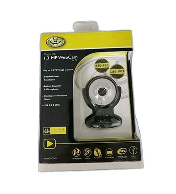 Cámara web Plug-N-Play para PC Gear Head 1,3 MP negra conexión USB 2.0 NUEVA EN CAJA regalo tecnológico  Foto 1 de 4