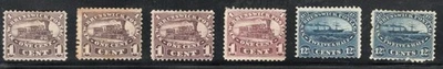 Province Of New Brunswick, UN #6 (x4) & # 10 (x2) 1C Train & 12.5c Ship MNG F/VF - Image 1 of 2