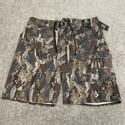 Volcom Board Shorts Mens 32 Camo Mod Tech Drawstring Swim Stone Of July NEW - Image 1 of 4