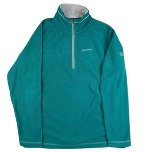 Women’s Craghoppers 1/4 Zip Fleece Teal Green UK 12 - Picture 1 of 4