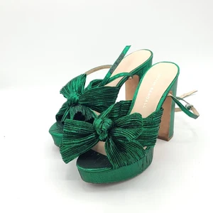 Loeffler Randall Penny Pantoletten salbeigrün Organza Damengröße 5 - Bild 1 von 10
