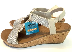 SKETCHERS Beverlee Shining Bright 120100 Cali Luxe Yoga Foam Sandals  size 12 - Picture 1 of 14