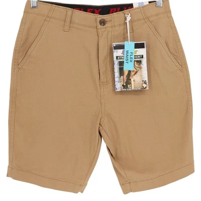 Pantalones Cortos Plugg Elastizados Cintura Flexible Para Hombre Talla 29 Paseo Marítimo Caqui Informales Nuevos con Etiquetas Foto 1 de 4