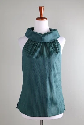 Top sin mangas SAIL TO SABLE STS NUEVO CON ETIQUETAS $158 Seer Sucker cuello capucha rayas talla XS Foto 1 de 4