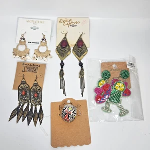 Earring Lot 4 Pair Margarita Erica Lyons Kool Konnections Signature NYC & Ring - Picture 1 of 11