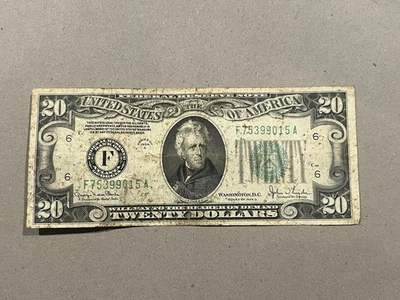 FR. 2054-F $20 FRN Federal Reserve Note 1934-D Atlanta, GA RARE - Image 1 of 4