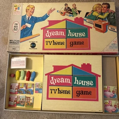 Vintage Dream House TV Home Board Game Milton Bradley  MB 1968 Rare HTF - Image 1 of 4