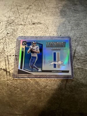 Jared Goff 2021 Donruss Optic Legendary Logos # LL-7 Silver Prizm Detroit Lions - Image 1 of 2