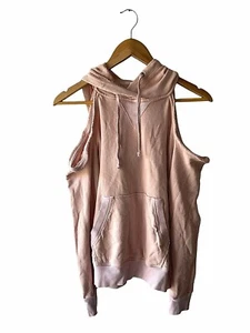 Splendid Size XS Dusty Rose Cold Shoulder Hooded Sweatshirt - Picture 1 of 4