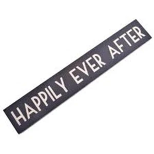 Holz Plakette Schild, HAPPILY EVER AFTER 40 x 6,5 cm SALE!! - Bild 1 von 2