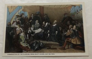 Embarkation Of The Pilgrims, Fom Delft Haven. Postcard (U2) - Picture 1 of 2