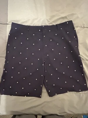 Shorts de golfe Golf America 36 azul marinho com estrela branca - Imagem 1 de 4