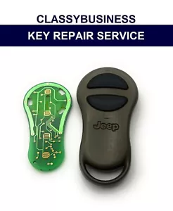 Reparaturservice für Jeep Cherokee Grand Cherokee 2 Tasten Fernbedienung Schlüsselanhänger - Bild 1 von 1