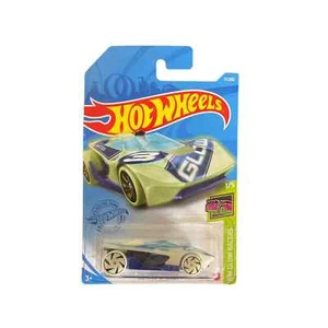 2021 Hot Wheels #17 HW Glow Racers 1/5 HW WARP SPEEDER Glo-In Dark-White / Blue - Picture 1 of 1