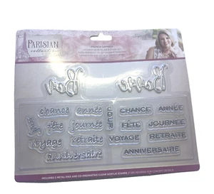 Crafter's Companion Parisian Collection "French Sayings" Die & Stamp Set - Picture 1 of 2