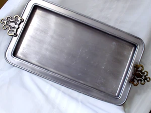 Vintage Buenilum Aluminium Serviertablett mit Griffen kann Pfaltzgraff Yorktowne sein? - Bild 1 von 6