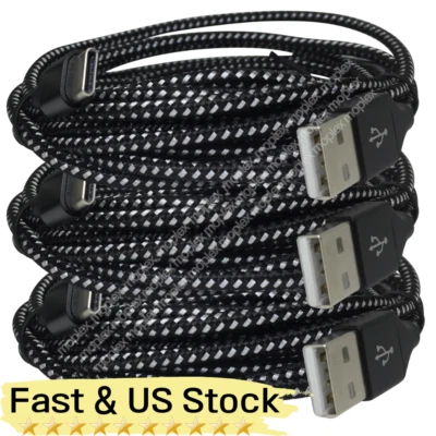 1-3Pack 10ft USB C/Type C Cable Fast Charger Charging Cord For Samsung S8 S9 S10 - Image 1 of 4