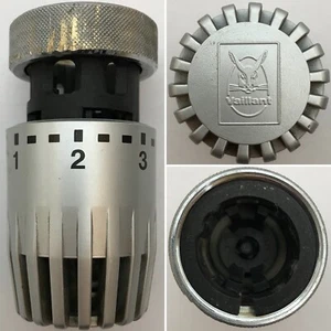 Cabezal termostático Vaillant 624 42 mm medida de rosca plata diseño antiguo + válvula - Imagen 1 de 6