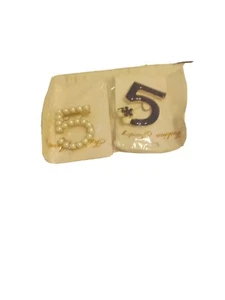 Number 5 Black and White Pins, set of 2 - Picture 1 of 8