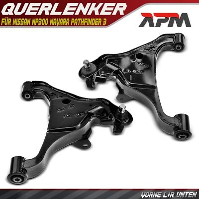 2x Brazo Suspensión de Ruedas Frente L+R Abajo para Nissan NP300 Navara Pionero - Imagen 1 de 4
