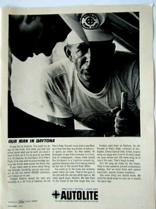 Fireball Roberts 1963 Ford Racing Autolite Original Print Ad 8,5 x 11" - Bild 1 von 4