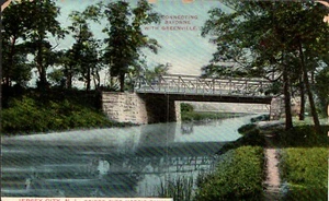 Jersey City NJ Bridge over Morris Canal Connecting Bayonne w/Greenville Postcard - Picture 1 of 2