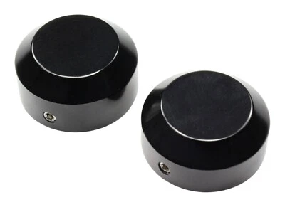 Achs-Cover-Set - Kawasaki VN 900 Classic / Custom - vorne - Alu schwarz - Bild 1 von 2