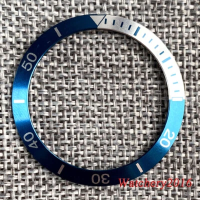 Bisel de reloj 38 mm azul naranja bisel de aleación de aluminio inserción ajuste reloj SUB de 40 mm Foto 1 de 2