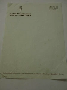 Hotel Residencia Reyes Catolicos Madrid Spain Letterhead - Picture 1 of 3