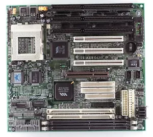 Socket 7 motherboard - Lucky Star 5VP3 - VIA Apollo VP3 - AGP - 75MHz - TESTED - Picture 1 of 2