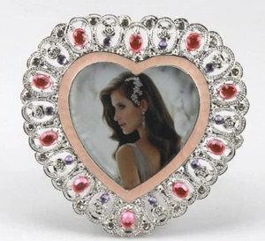 Bilderrahmen Fotorahmen Foto farbige Glitzersteine Strass Steine Love Liebe Neu - Bild 1 von 7
