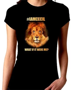I Am Cecil der Löwe Shirt - Damen T-Shirt - schwarz oder weiß - Bild 1 von 4