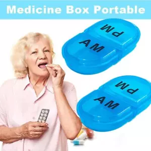 Pill Box Medicine Organizer Dispenser Box Case Travel Tablet Container New~ - Picture 1 of 9