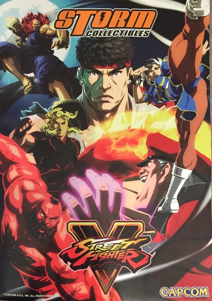STREET FIGHTER V 18x24 Storm Collectibles POSTER - Ryu CHUN-LI Ken AKUMA Zangief - Image 1 of 1