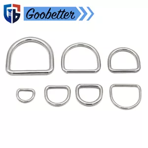 D Ringe Metallschlaufen Schnallen Edelstahl A2 Gurtband geschweißt Ring mehrere Größen - Bild 1 von 5