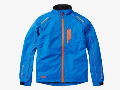 Madison Youth Protec Hi viz, impermeable ciclismo, equitación, chaqueta de bicicleta, azul Foto 1 de 4