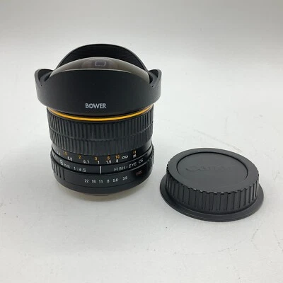 Bower 8mm f/3.5 Fish Eye CS Lens for Canon Tested Working - Image 1 of 4